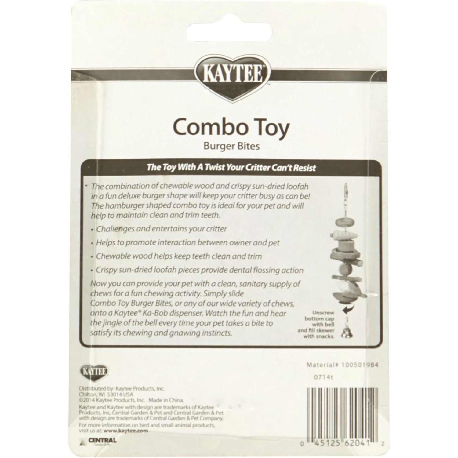 Kaytee Burger Bites Combo Small Pet Toy 4 Kaytee Burger Bites Combo Small Pet Toy - Image 4