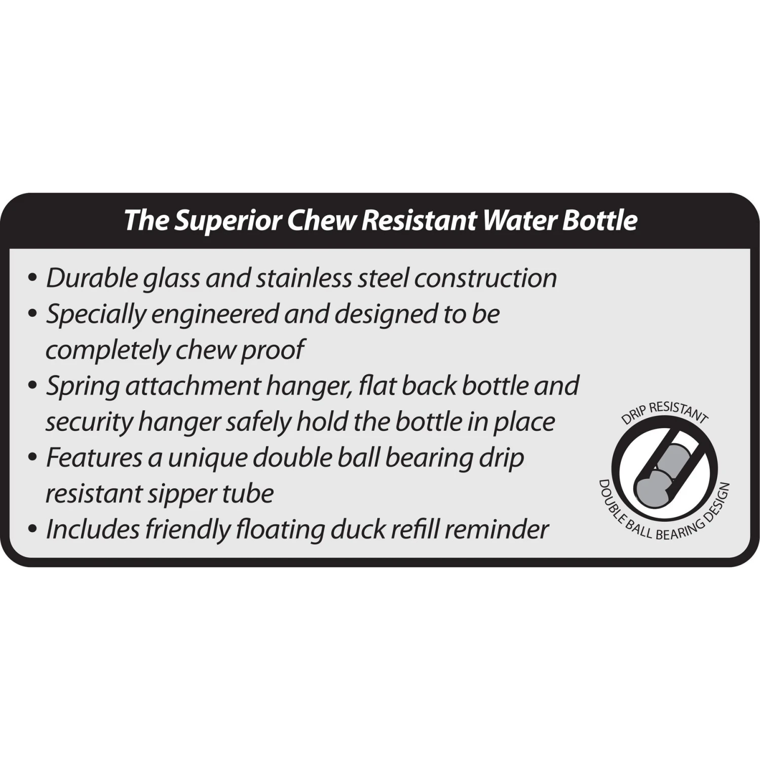 Kaytee Chew Proof Small Pet Water Bottle, 12-oz Bottle 5 Kaytee Chew Proof Small Pet Water Bottle, 12-oz Bottle - Image 5