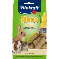 Vitakraft Slims With Corn Rabbit Guinea Pig & Hamster Treat, 1.76-oz Bag