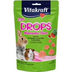 Vitakraft Drops Watermelon Flavor Small Animal Treats, 4.44-oz Bag