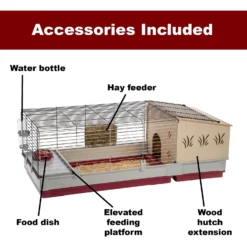 Ferplast Krolik 140 Rabbit Cage & Wood Hutch -MiniMates Shop 223247 PT5. AC SS1800 V1583438637