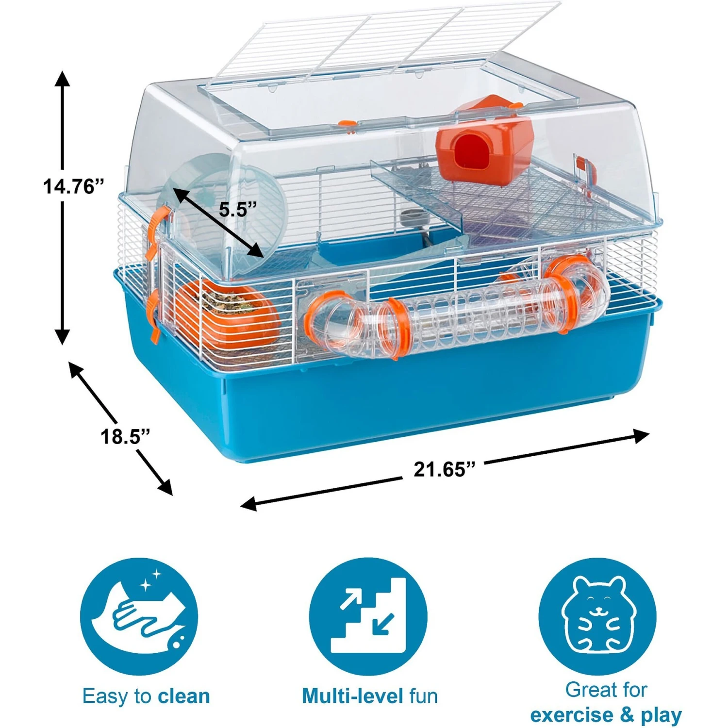 Ferplast Duna Fun Multi-Tier Hamster Cage 2 Ferplast Duna Fun Multi-Tier Hamster Cage - Image 2