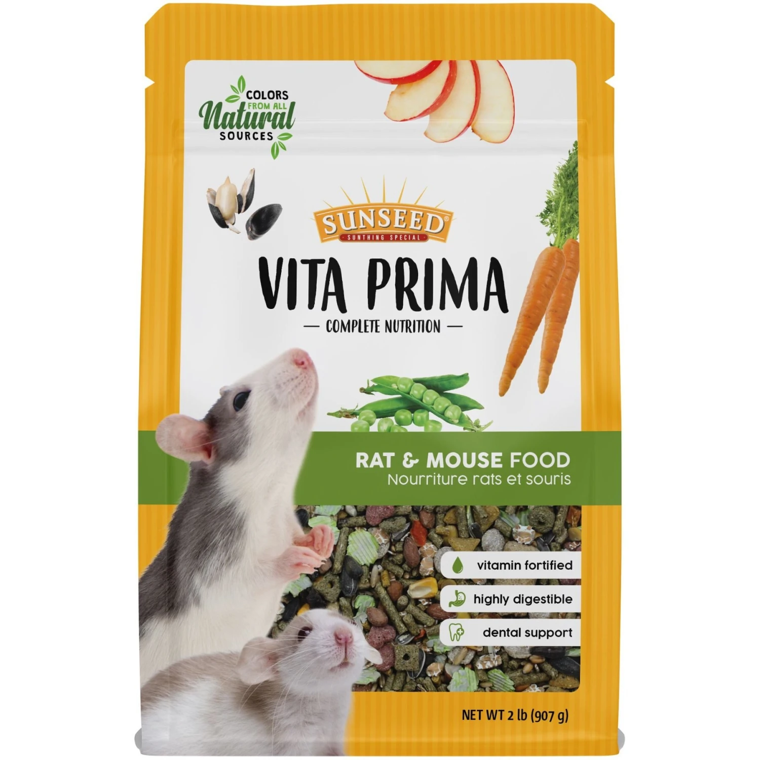 Sunseed Vita Prima Mouse & Rat Food, 2-lb Bag 1 Sunseed Vita Prima Mouse & Rat Food, 2-lb Bag