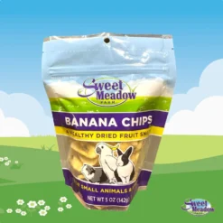 Sweet Meadow Farm Banana Chips Small Pet & Bird Treats, 5.75-oz Bag