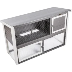 New Age Pet Columbia Rabbit Hutch, Grey 8 New Age Pet Columbia Rabbit Hutch, Grey -MiniMates Shop 229983 PT4. AC SS1800 V1586881864