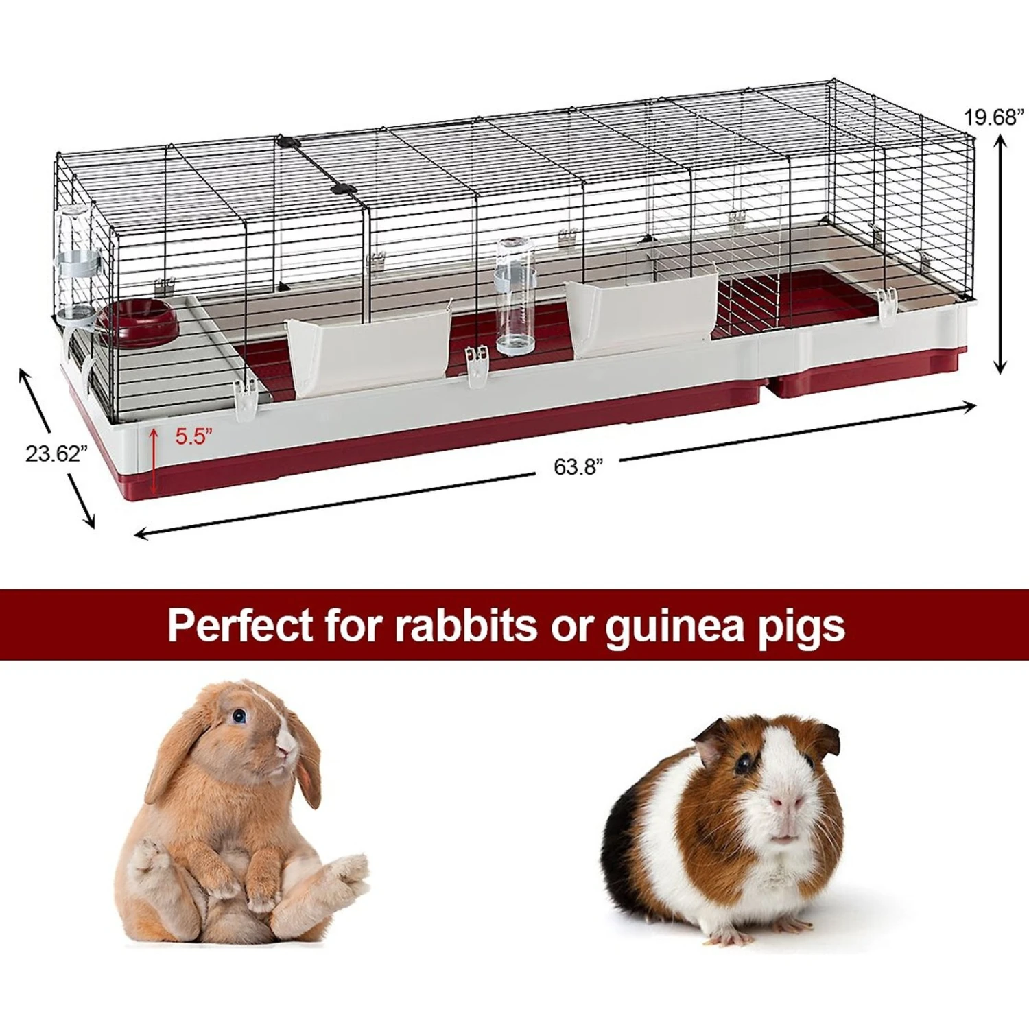 Ferplast Krolik 160 Rabbit & Guinea Pig Cage, XX-Large 6 Ferplast Krolik 160 Rabbit & Guinea Pig Cage, XX-Large - Image 6