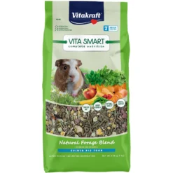 Vitakraft Vita Smart Complete Nutrition Premium Fortified Blend Timothy Hay Guinea Pig Food, 8-lb Bag