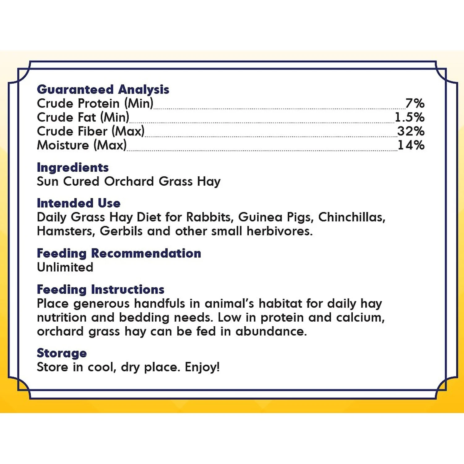 Grandpa's Best Orchard Grass Hay Small Pet Food 4 Grandpa's Best Orchard Grass Hay Small Pet Food - Image 4