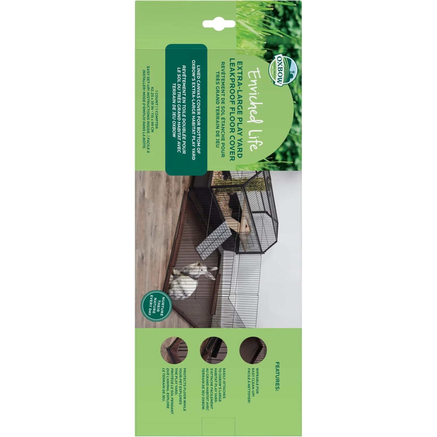 Oxbow Enriched Life Play Yard Leakproof Small Pet Floor Cover 2 Oxbow Enriched Life Play Yard Leakproof Small Pet Floor Cover - Image 2