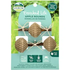 Oxbow Enriched Life Apple Rounds Small Pet Chew Toy, 2 Count