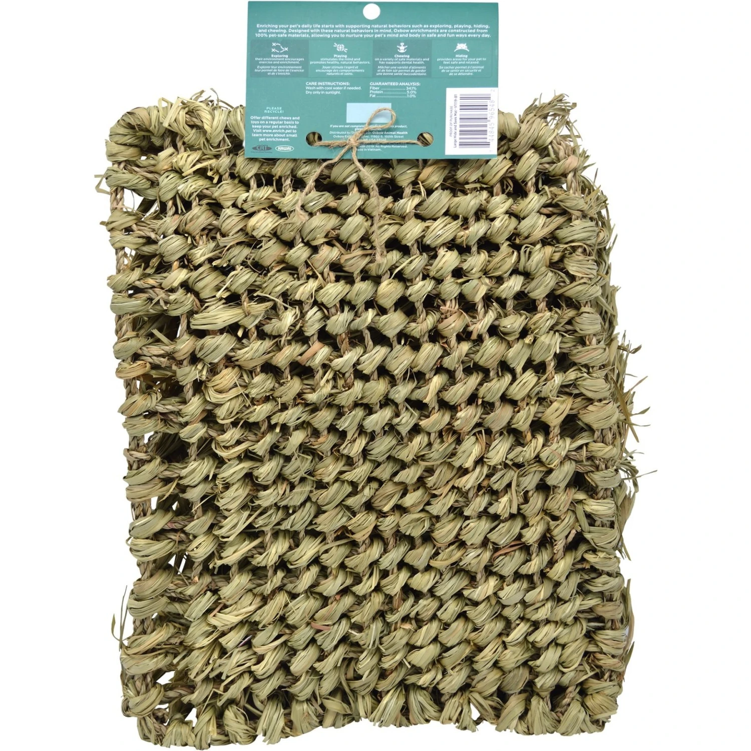 Oxbow Timothy Club Hide & Seek Small Pet Mat 2 Oxbow Timothy Club Hide & Seek Small Pet Mat - Image 2