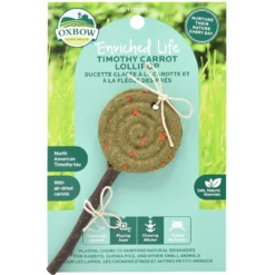 Oxbow Enriched Life Timothy Carrot Lollipop Small Pet Chew Toy