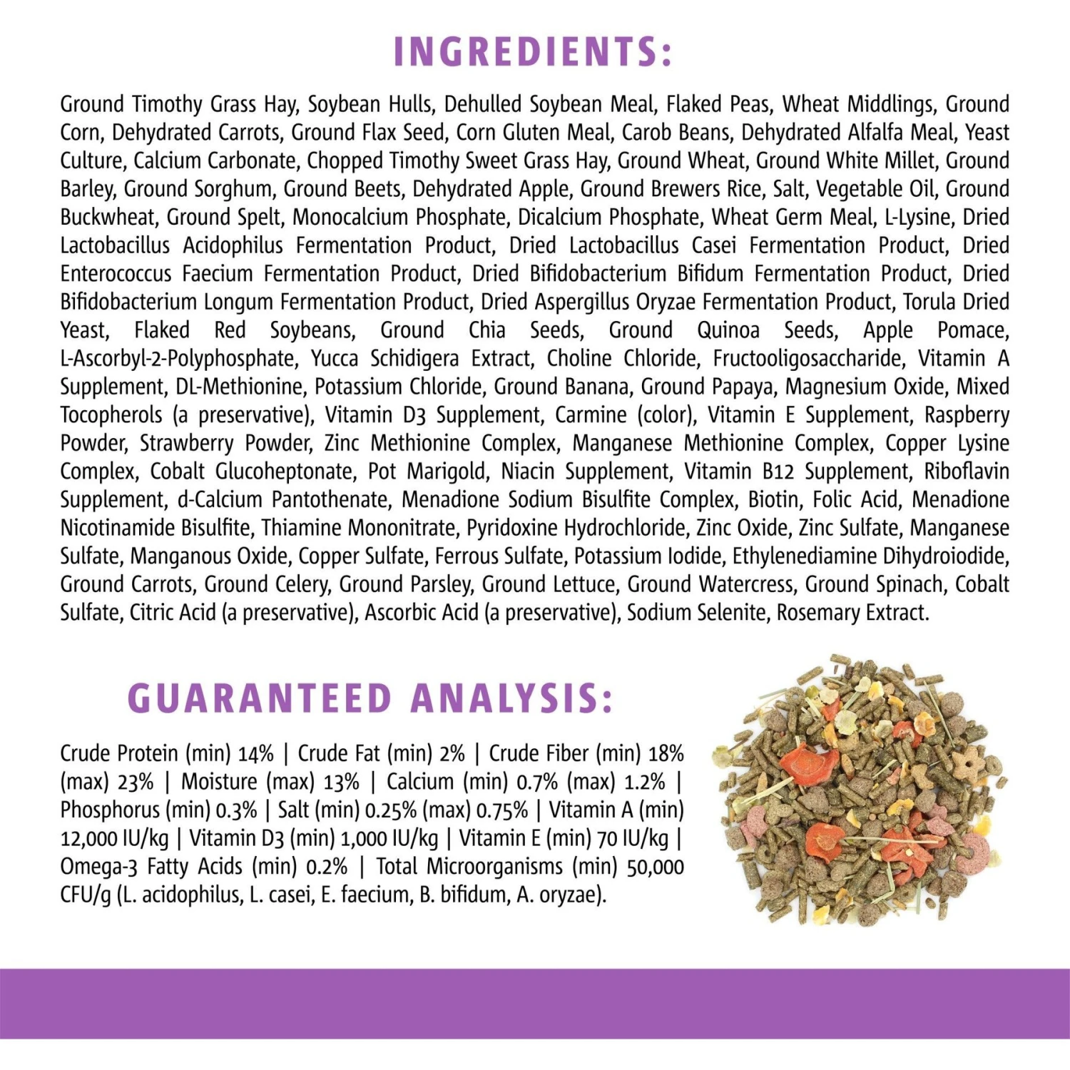 Vitakraft Vita Smart Complete Nutrition Premium Fortified Blend With Timothy Hay Rabbit Food, 8-lb Bag 6 Vitakraft Vita Smart Complete Nutrition Premium Fortified Blend With Timothy Hay Rabbit Food, 8-lb Bag - Image 6