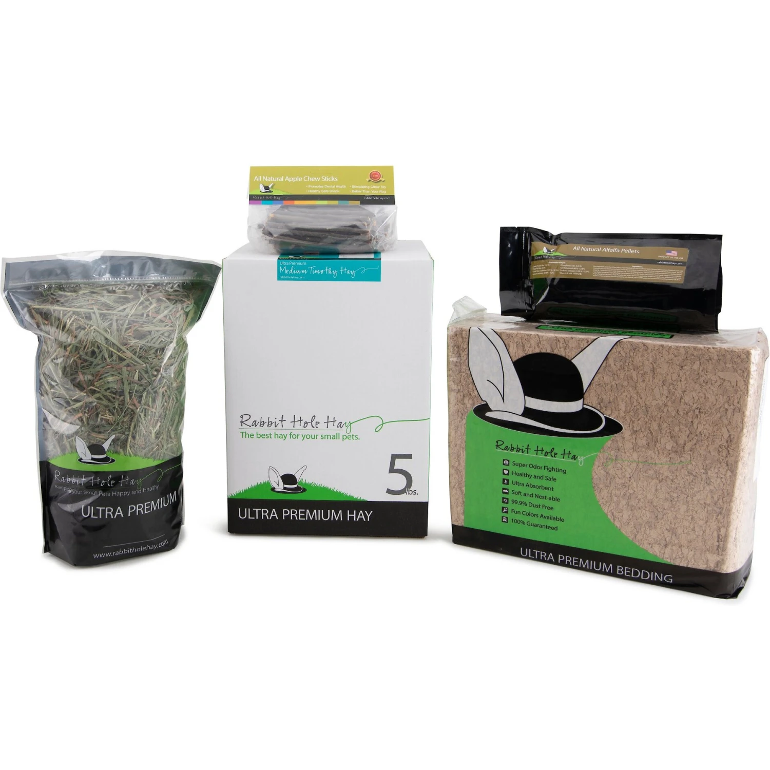 Rabbit Hole Hay Ultra Premium Large Bundle Rabbit Food & Bedding Kit 1 Rabbit Hole Hay Ultra Premium Large Bundle Rabbit Food & Bedding Kit