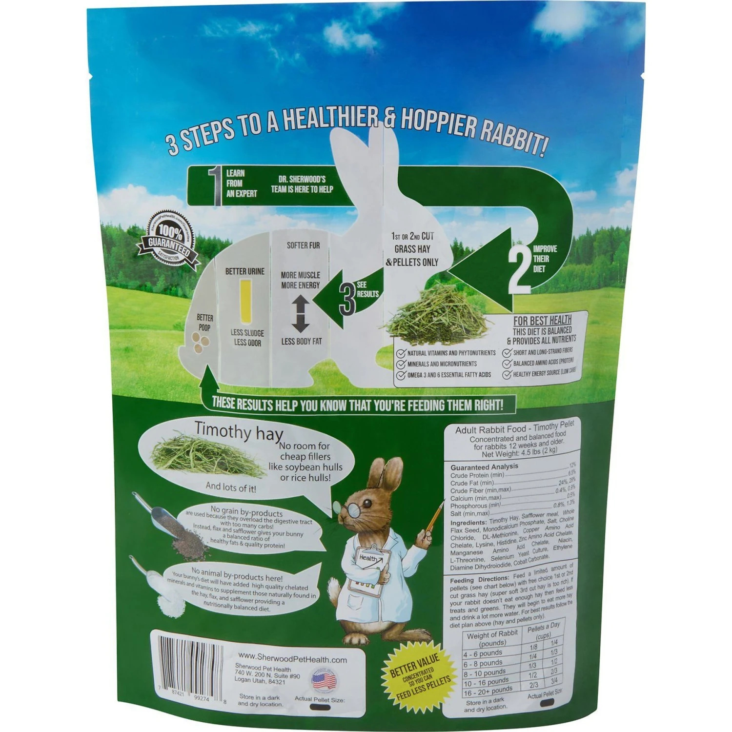 Sherwood Pet Health Timothy Pellet Adult Rabbit Food 2 Sherwood Pet Health Timothy Pellet Adult Rabbit Food - Image 2
