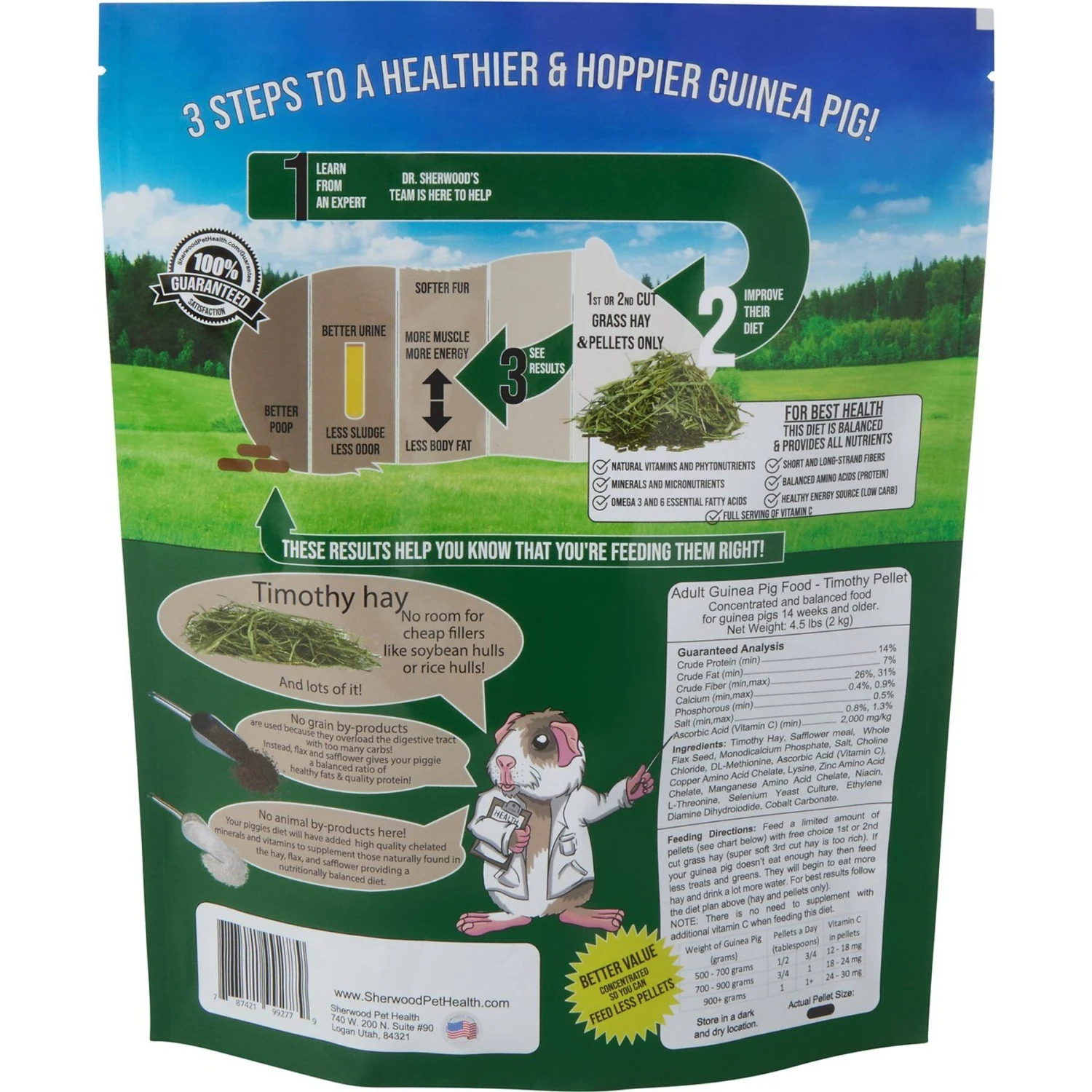 Sherwood Pet Health Timothy Pellet Adult Guinea Pig Food 2 Sherwood Pet Health Timothy Pellet Adult Guinea Pig Food - Image 2