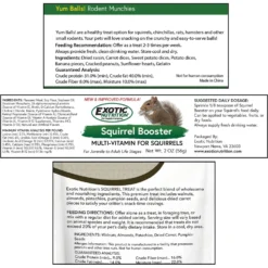 Exotic Nutrition Squirrel Food Starter Kit -MiniMates Shop 247987 PT4. AC SS1800 V1657656388