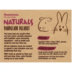 Naturals By Rosewood Dandelion Delight Small Pet Treats 6 Naturals By Rosewood Dandelion Delight Small Pet Treats -MiniMates Shop 248271 PT2. AC SS1800 V1602690434