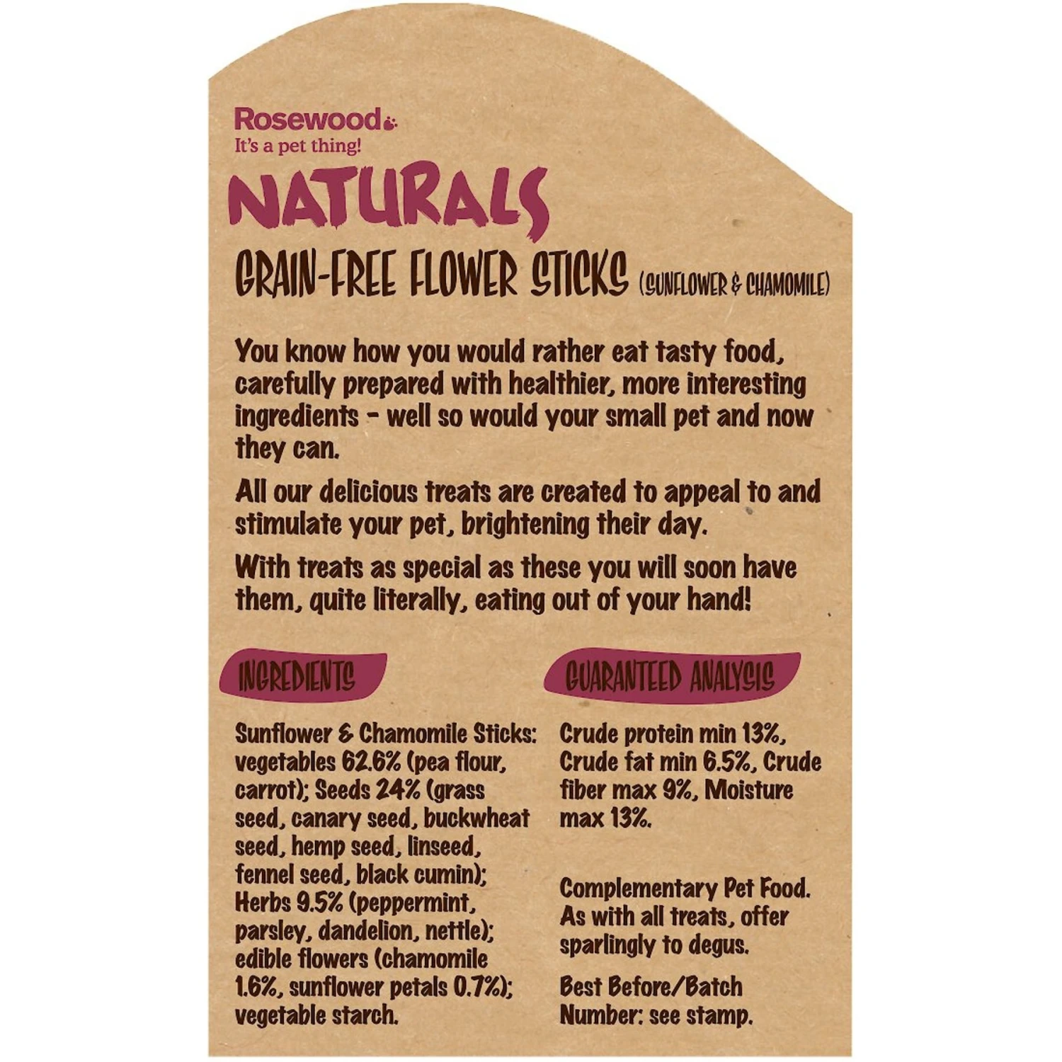 Naturals By Rosewood Grain-Free Assorted Flower Sticks Small Pet Treats 8 Naturals By Rosewood Grain-Free Assorted Flower Sticks Small Pet Treats - Image 8