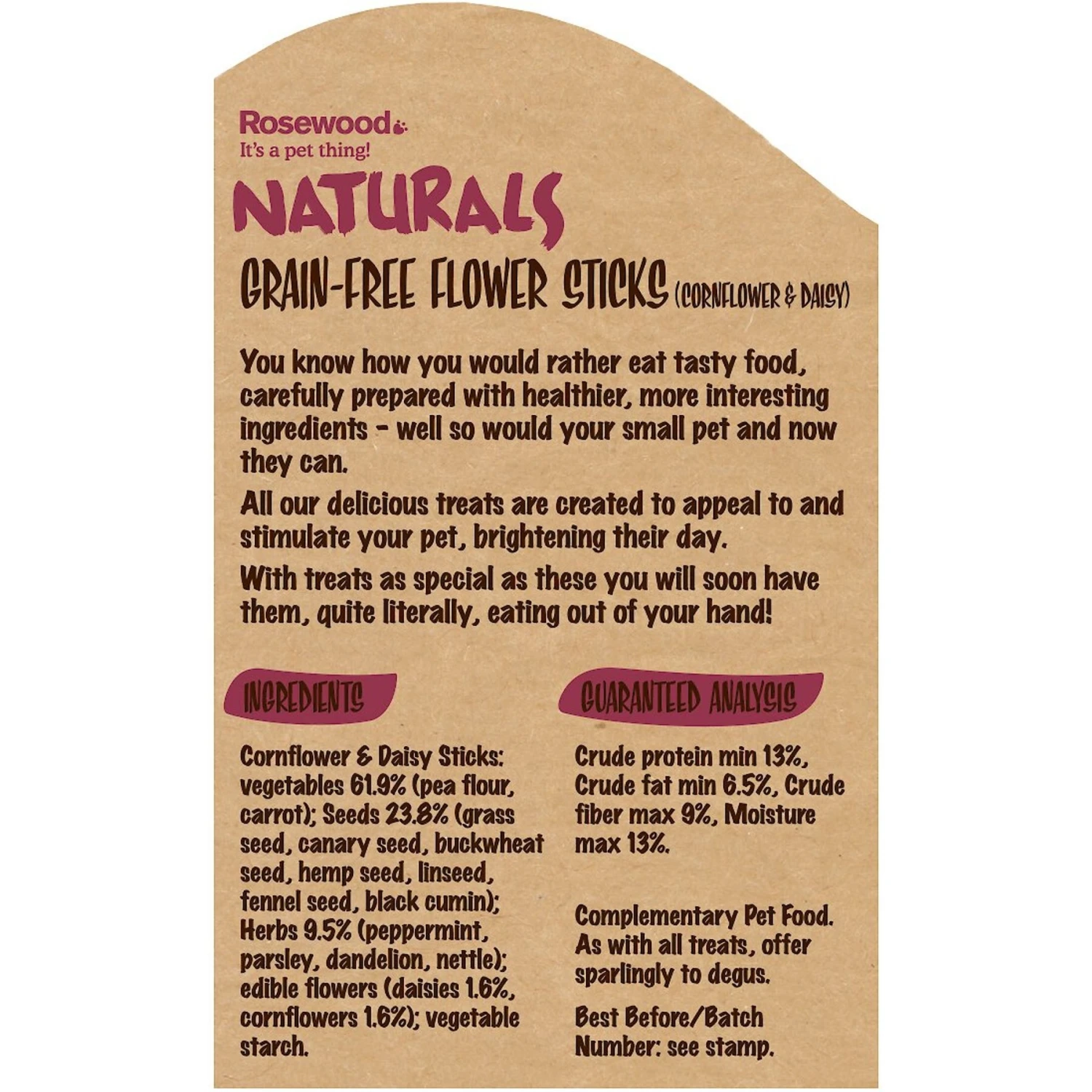 Naturals By Rosewood Grain-Free Assorted Flower Sticks Small Pet Treats 9 Naturals By Rosewood Grain-Free Assorted Flower Sticks Small Pet Treats - Image 9