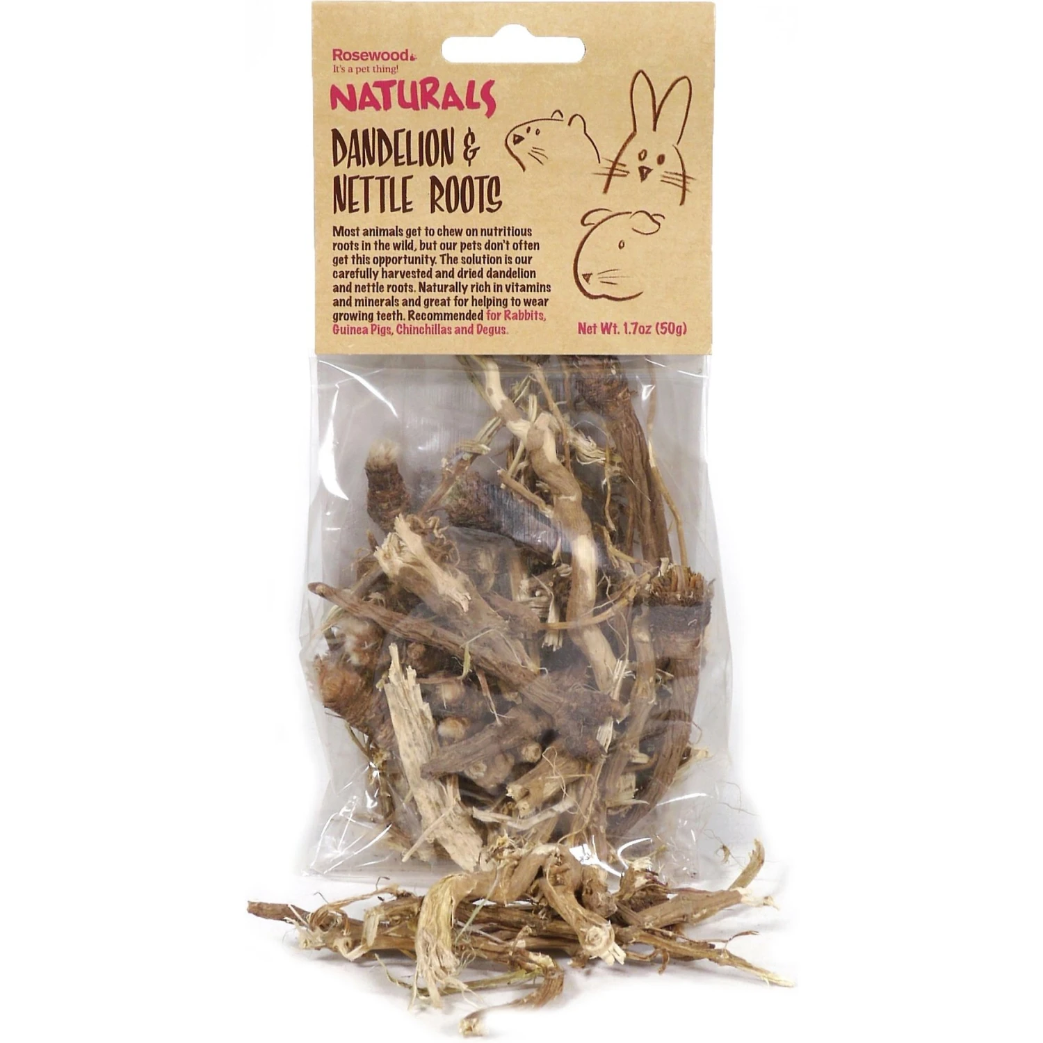 Naturals By Rosewood Dandelion & Nettle Roots Small Pet Treats 1 Naturals By Rosewood Dandelion & Nettle Roots Small Pet Treats