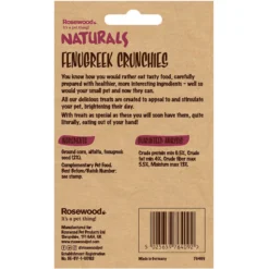Naturals By Rosewood Fenugreek Crunchies Small Pet Treats 7 Naturals By Rosewood Fenugreek Crunchies Small Pet Treats -MiniMates Shop 248293 PT3. AC SS1800 V1602723981