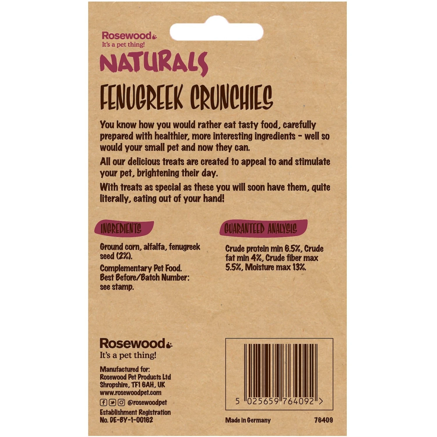 Naturals By Rosewood Fenugreek Crunchies Small Pet Treats 4 Naturals By Rosewood Fenugreek Crunchies Small Pet Treats - Image 4
