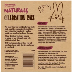Naturals By Rosewood Celebration Cake Small Pet Treats -MiniMates Shop 248297 PT3. AC SS1800 V1602722790