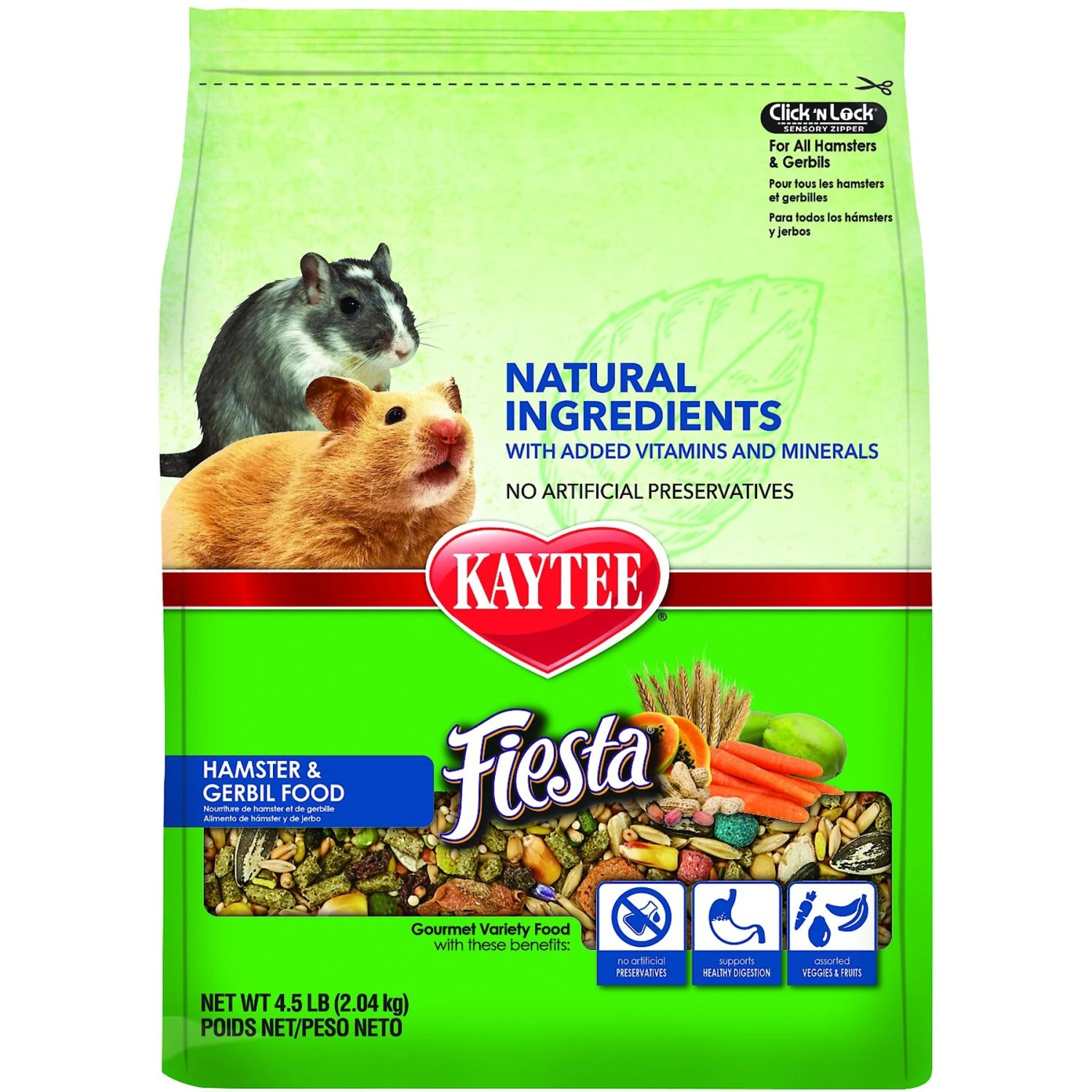 Kaytee Fiesta Natural Hamster & Gerbil Food, 4.5-lb Bag 1 Kaytee Fiesta Natural Hamster & Gerbil Food, 4.5-lb Bag