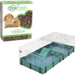 MidWest Guinea Habitat Guinea Pig Home & Carefresh Small Animal Bedding, Natural