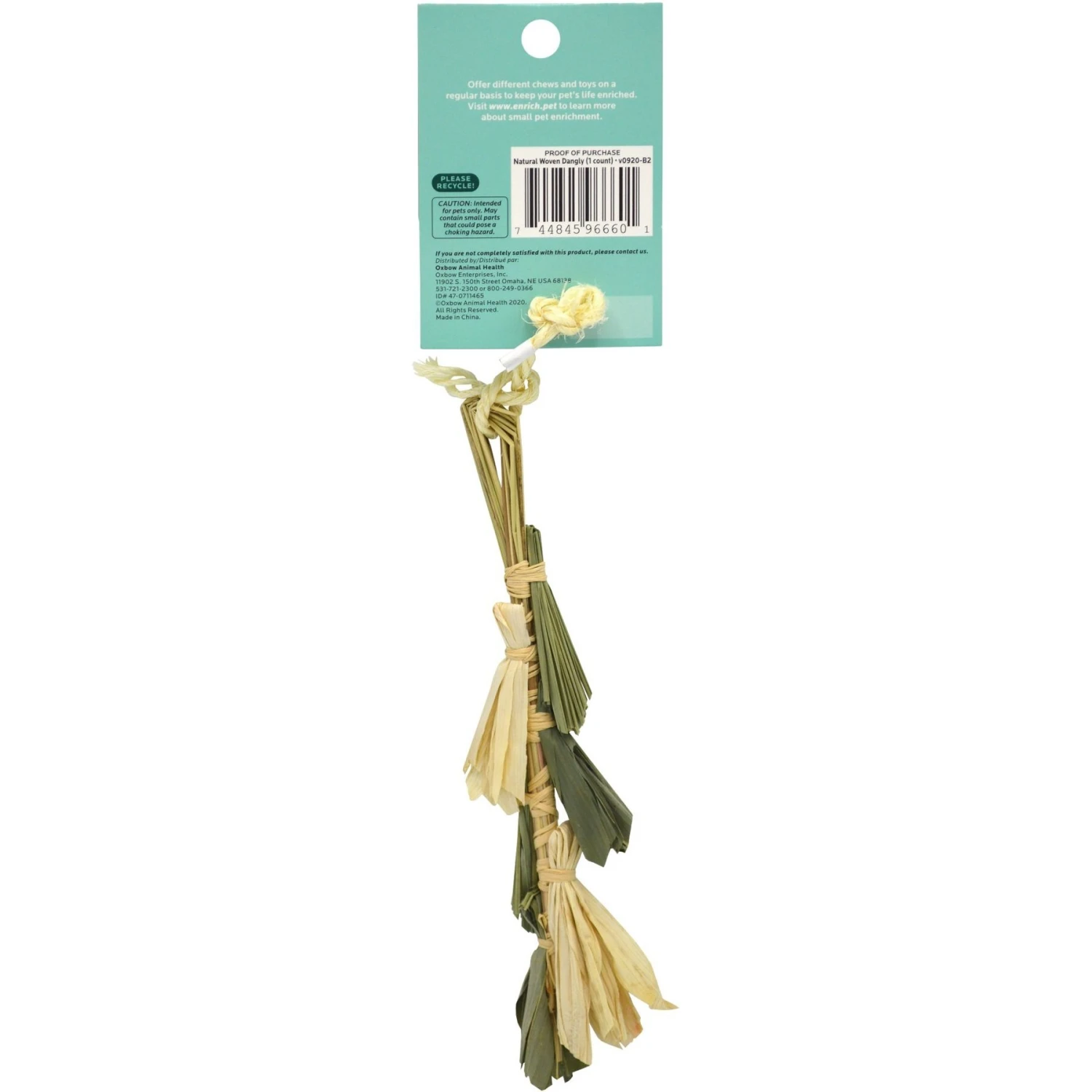 Oxbow Enriched Life Natural Woven Dangly Small Animal Toy 2 Oxbow Enriched Life Natural Woven Dangly Small Animal Toy - Image 2