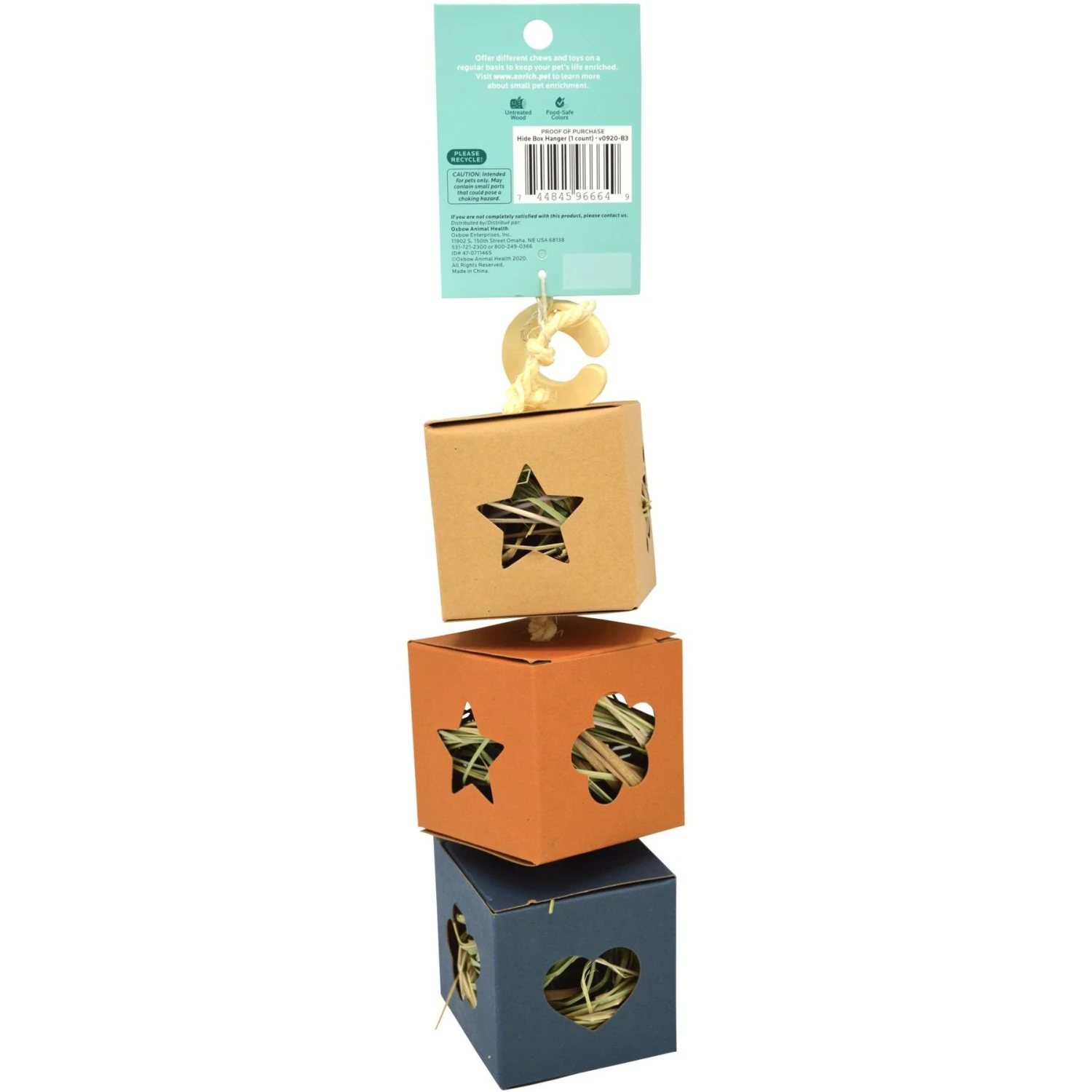 Oxbow Enriched Life Hide Box Hanger Small Animal Toy 2 Oxbow Enriched Life Hide Box Hanger Small Animal Toy - Image 2