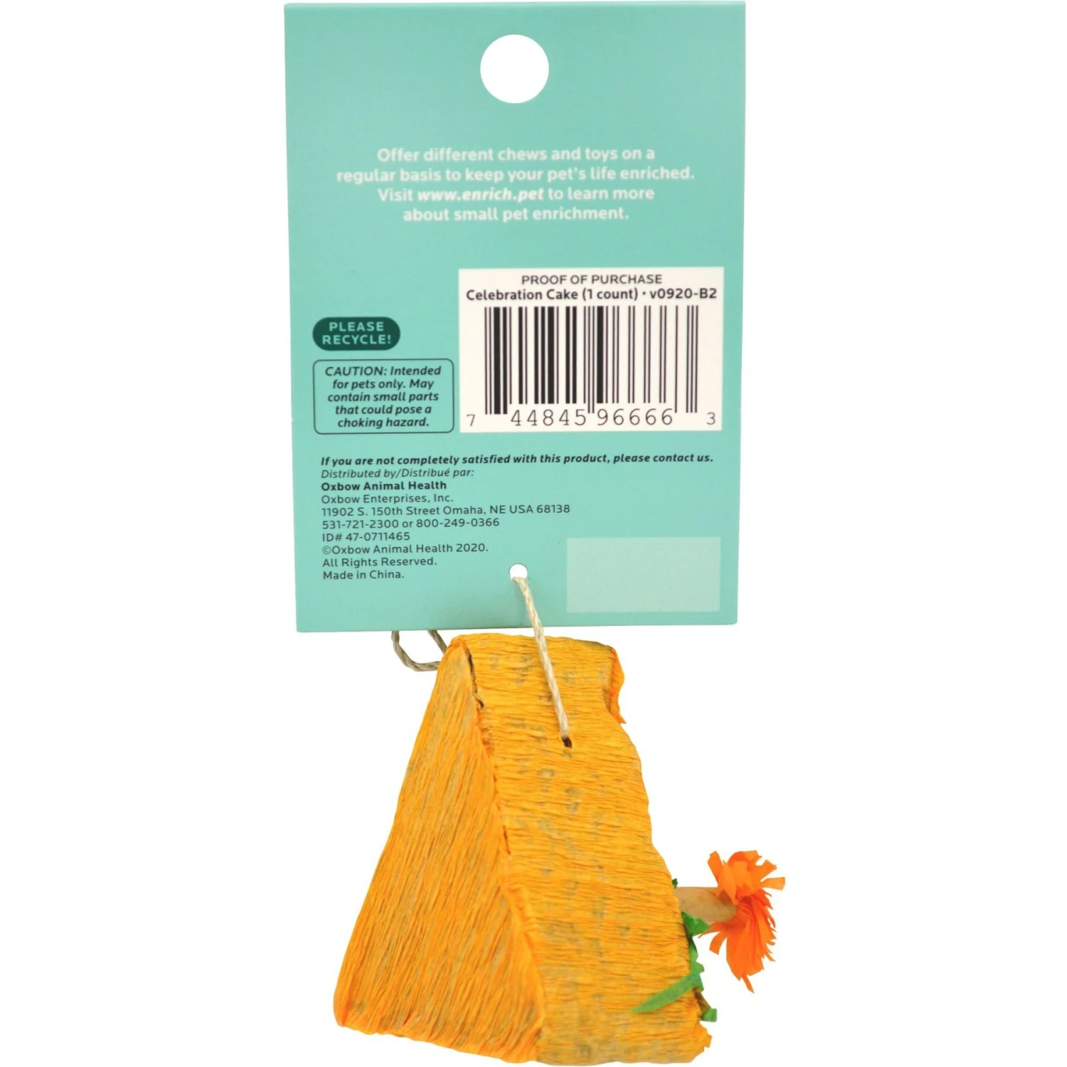 Oxbow Enriched Life Celebration Cake Small Animal Toy 2 Oxbow Enriched Life Celebration Cake Small Animal Toy - Image 2