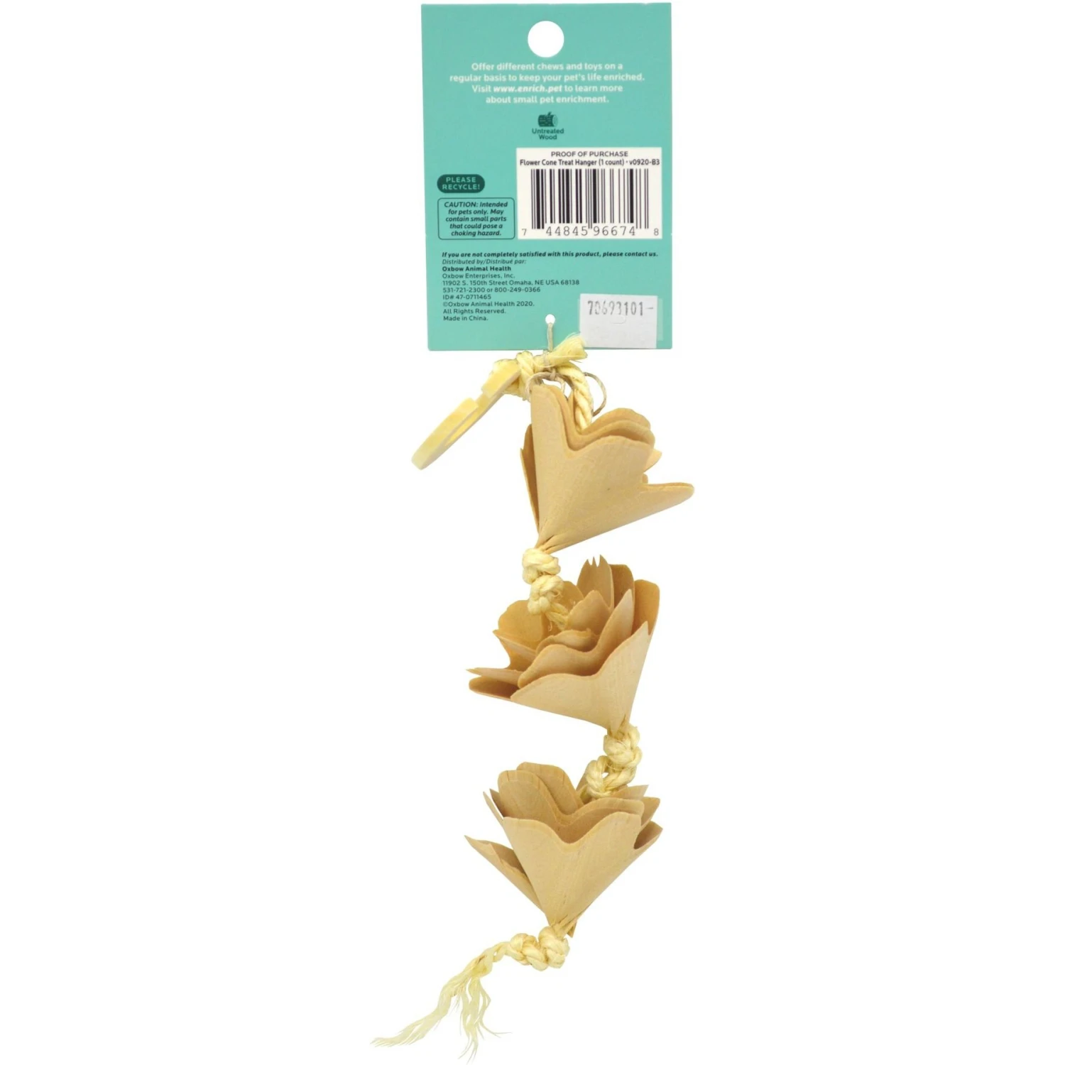 Oxbow Enriched Life Flower Cone Treat Hanger Small Animal Toy 2 Oxbow Enriched Life Flower Cone Treat Hanger Small Animal Toy - Image 2
