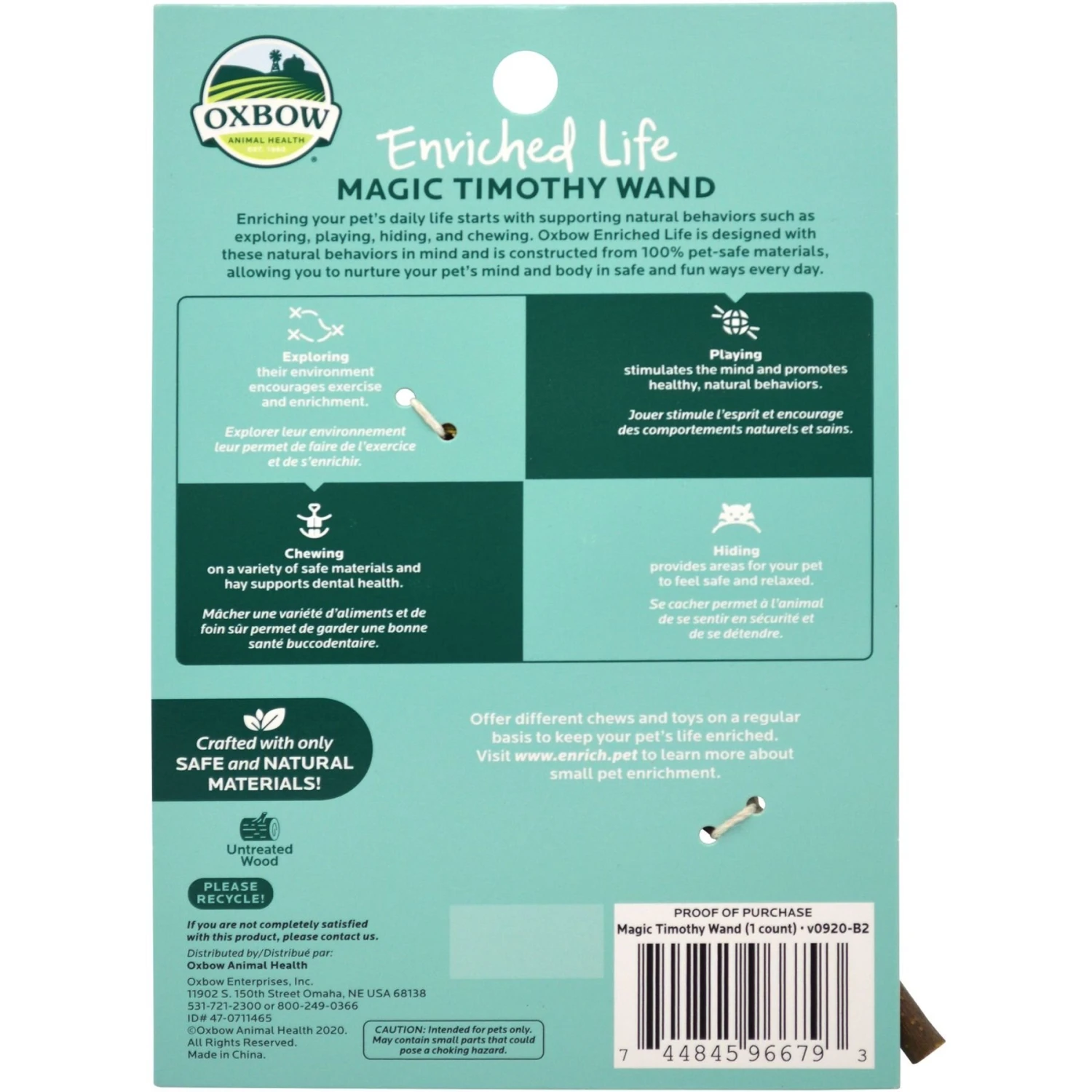 Oxbow Enriched Life Magic Timothy Wand Small Animal Toy 2 Oxbow Enriched Life Magic Timothy Wand Small Animal Toy - Image 2