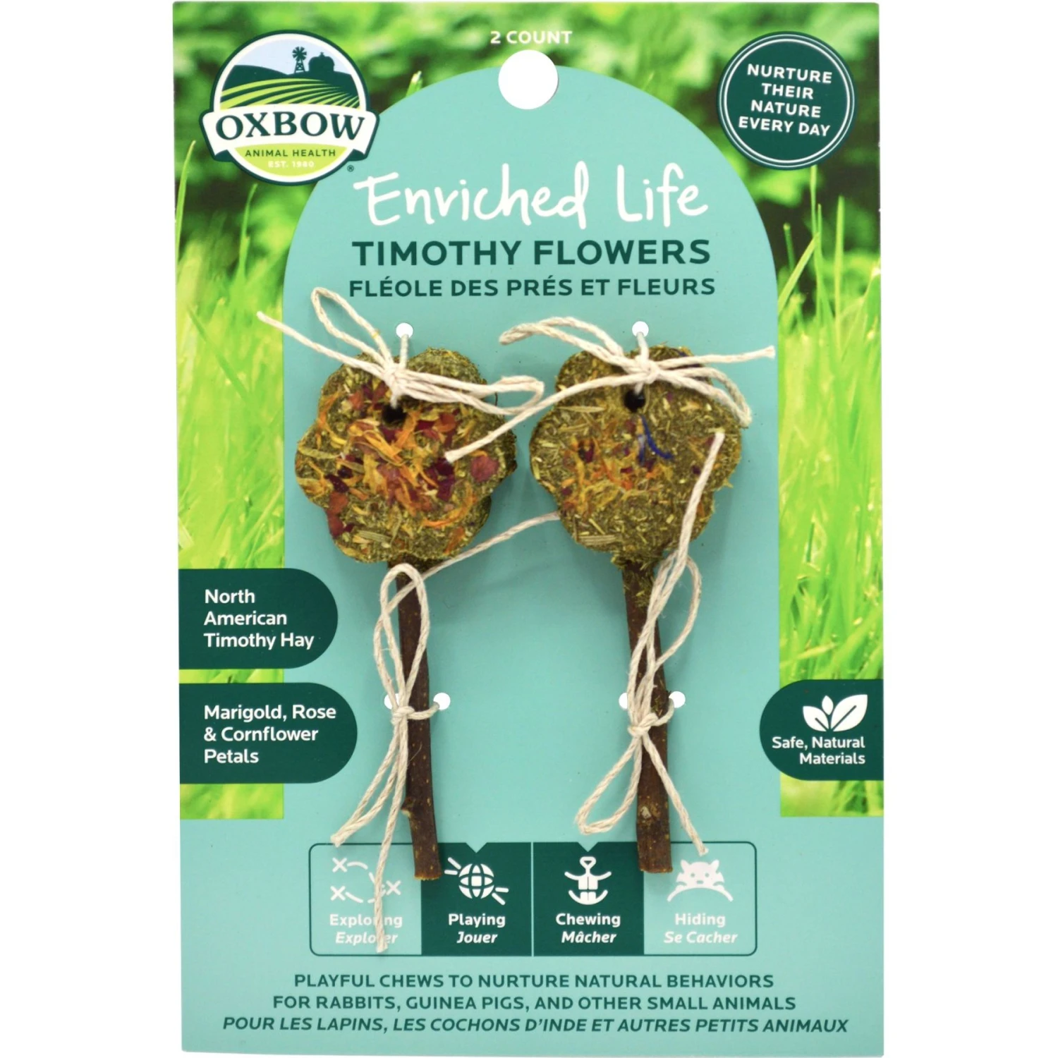 Oxbow Enriched Life Timothy Flowers Small Animal Toy 1 Oxbow Enriched Life Timothy Flowers Small Animal Toy