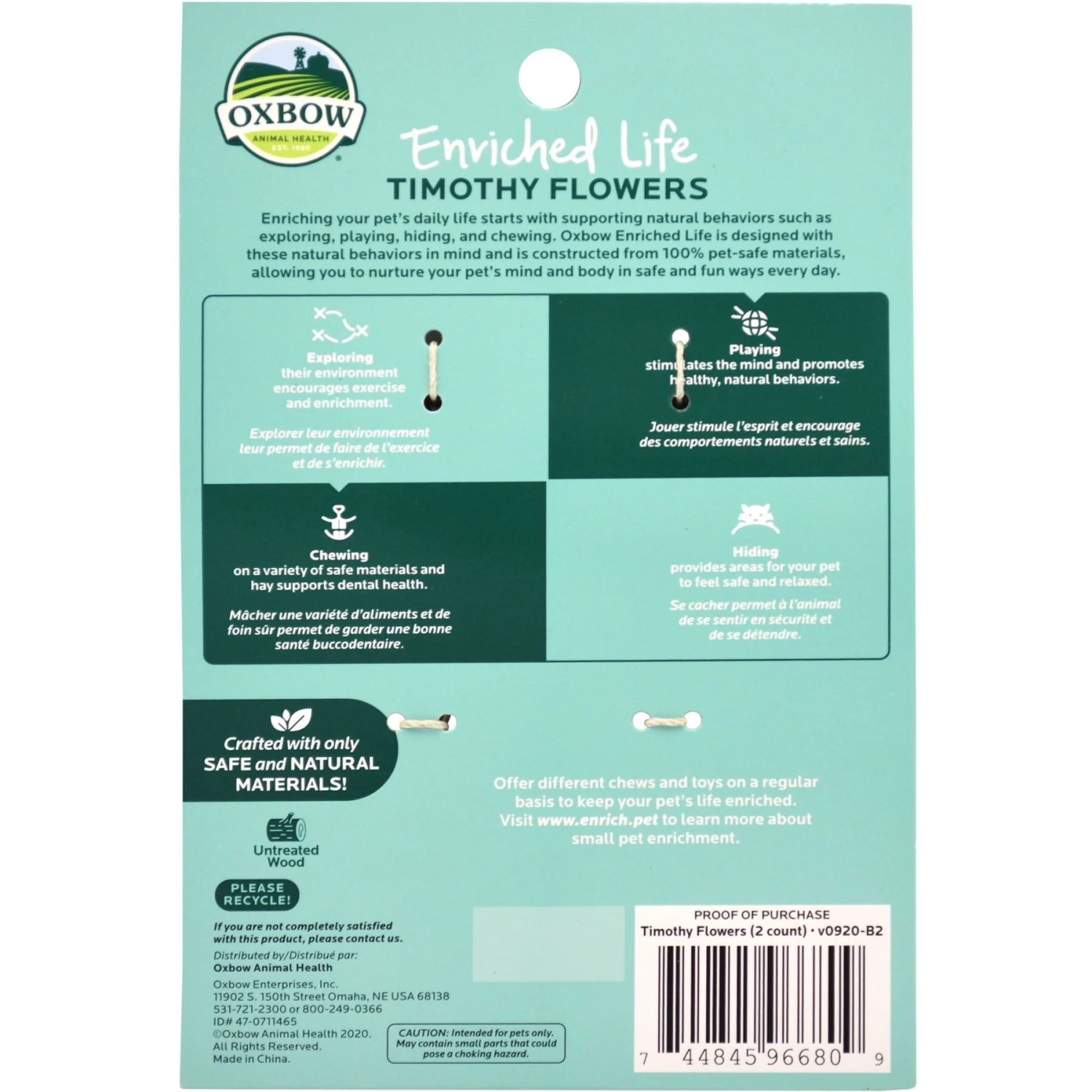 Oxbow Enriched Life Timothy Flowers Small Animal Toy 2 Oxbow Enriched Life Timothy Flowers Small Animal Toy - Image 2