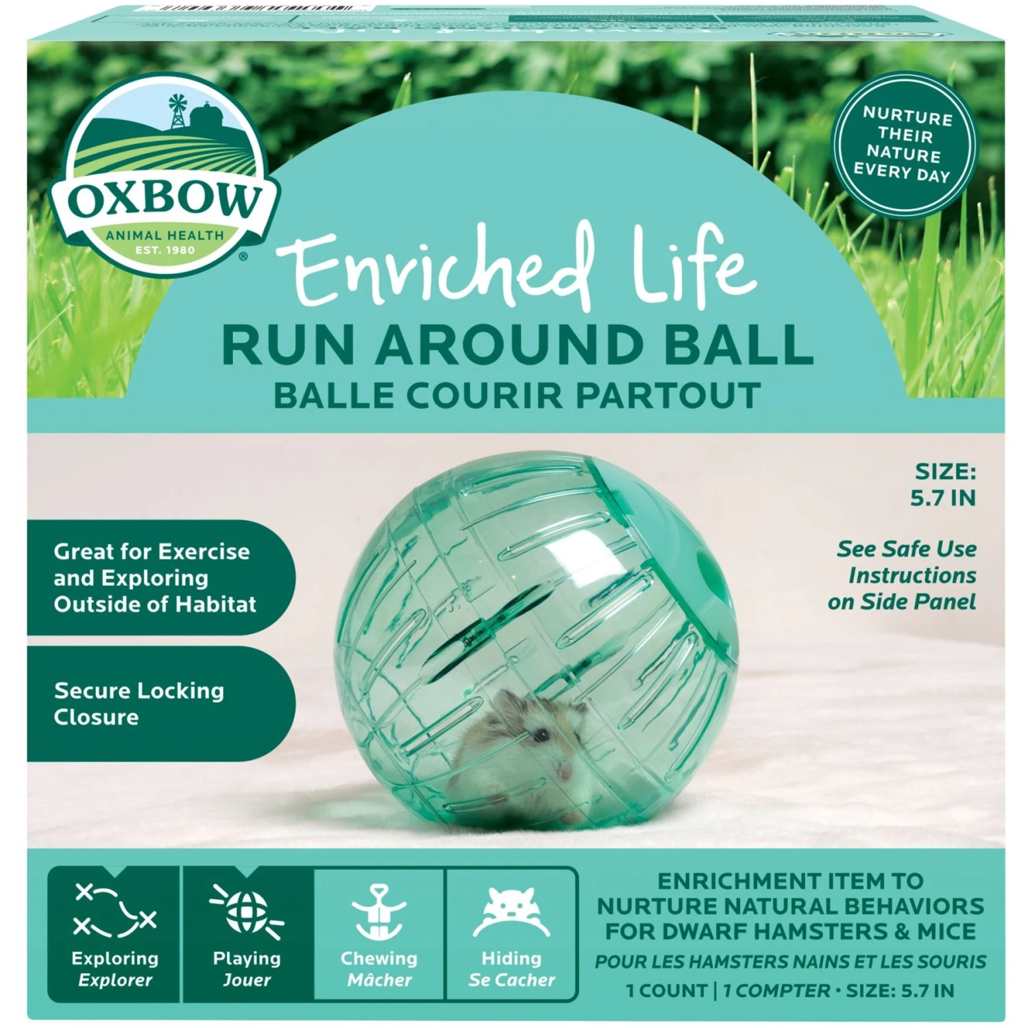 Oxbow Enriched Life Run Around Ball Small Animal Toy 3 Oxbow Enriched Life Run Around Ball Small Animal Toy - Image 3