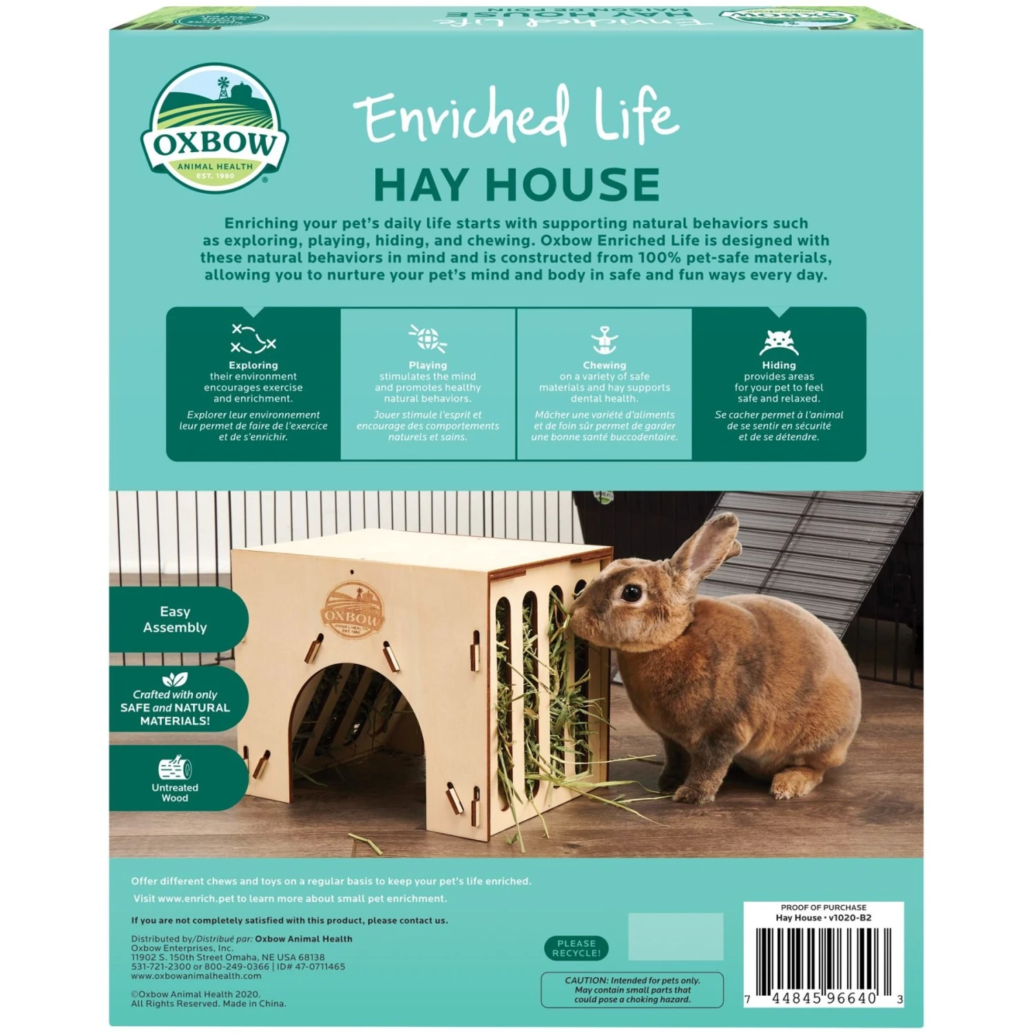 Oxbow Enriched Life Hay Small Animal House 2 Oxbow Enriched Life Hay Small Animal House - Image 2