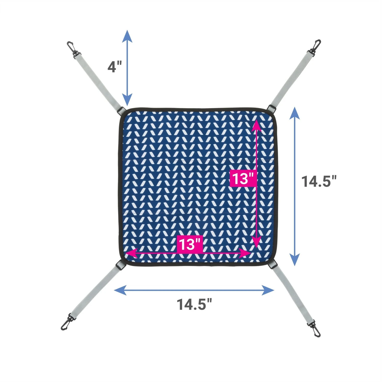 Frisco Herringbone Hanging Small Pet Hammock 2 Frisco Herringbone Hanging Small Pet Hammock - Image 2