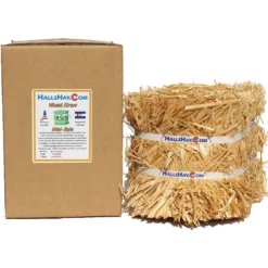 Hall's Hay Wheat Straw Mini-Bale Small Pet Bedding, 4-lb Box