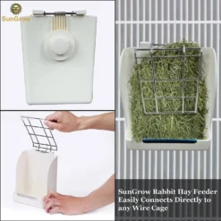 SunGrow Rabbit, Bunny & Guinea Pig Hay Feeder Rack Food Dispenser -MiniMates Shop 289277 PT4. AC SS1800 V1622128672