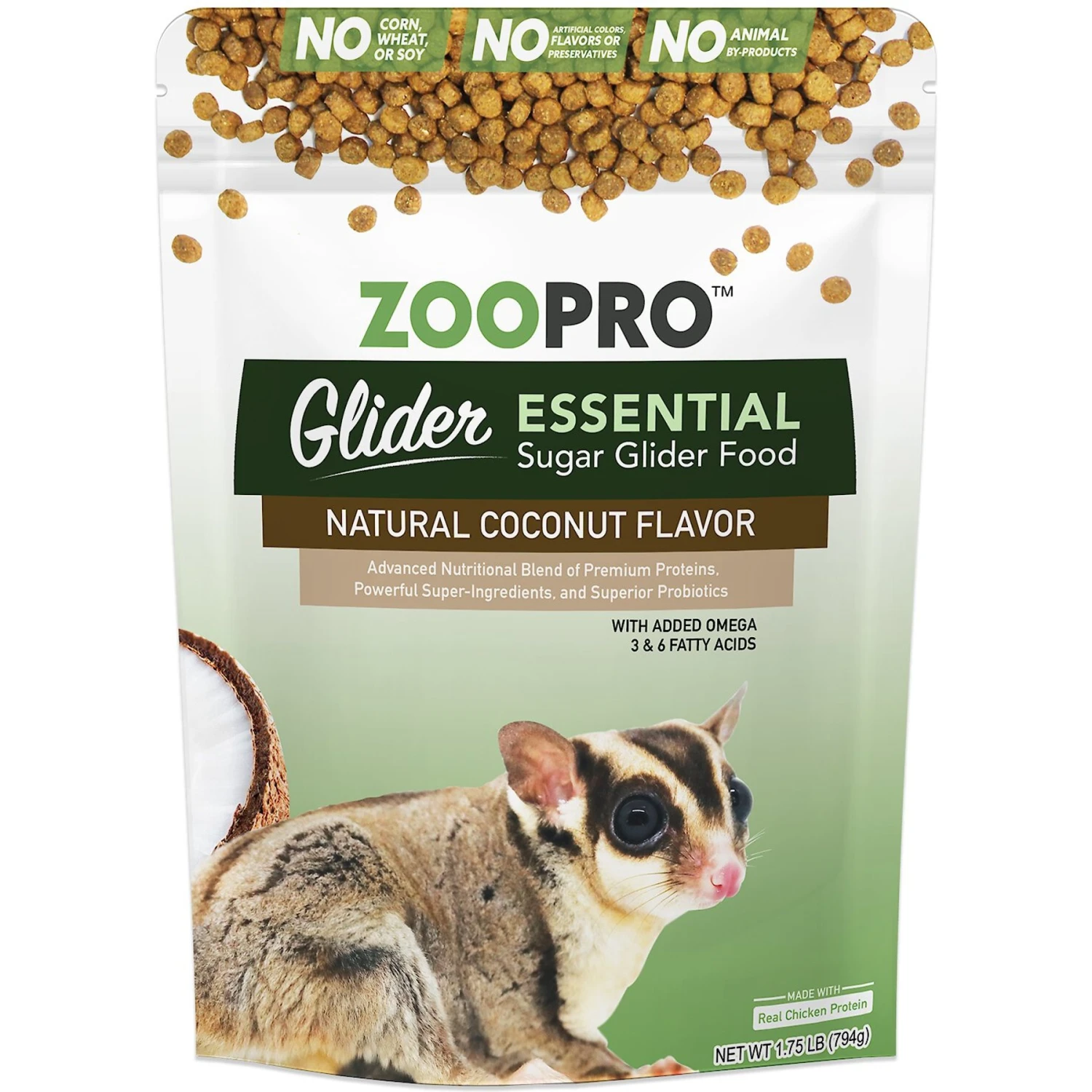 Exotic Nutrition ZooPro Glider Essential Sugar Glider Food, 1.75-lb Bag 1 Exotic Nutrition ZooPro Glider Essential Sugar Glider Food, 1.75-lb Bag