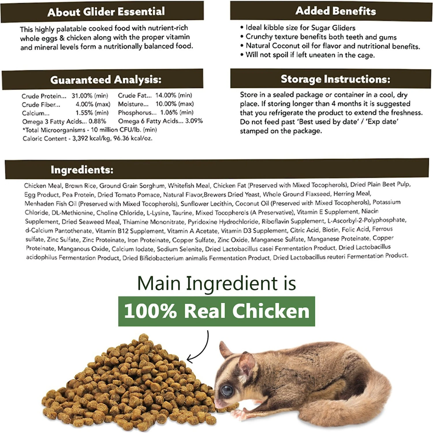 Exotic Nutrition ZooPro Glider Essential Sugar Glider Food, 1.75-lb Bag 5 Exotic Nutrition ZooPro Glider Essential Sugar Glider Food, 1.75-lb Bag - Image 5