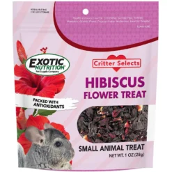 Exotic Nutrition Hibiscus Flower Small Pet Treats, 1-oz Bag