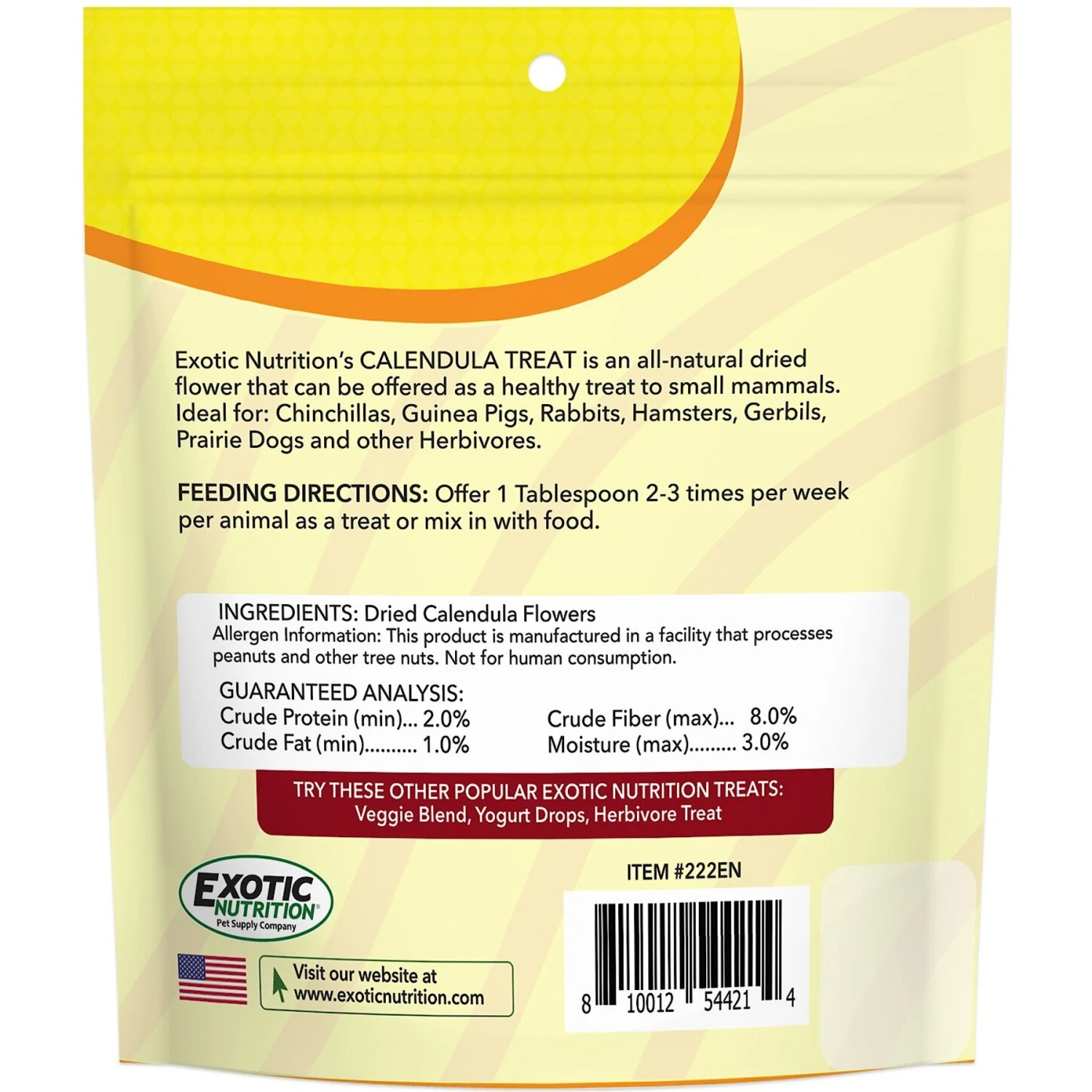 Exotic Nutrition Marigold Calendula Officinalis Flower Small Pet Treats, 1-oz Bag 2 Exotic Nutrition Marigold Calendula Officinalis Flower Small Pet Treats, 1-oz Bag - Image 2