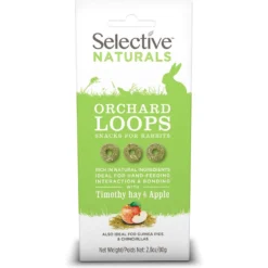 Science Selective Orchard Loops Timothy Hay & Apple Small Animal Treats, 2.8-oz Box, Case Of 4