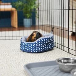 Frisco Herringbone Small Pet Plush Oval Cuddler & Frisco Pineapple Small Pet Hideaway -MiniMates Shop 301928 PT3. AC SS1800 V1644966725