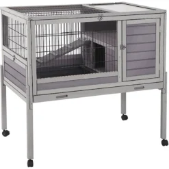 Aivituvin 39-in Indoor & Outdoor Wheeled Rabbit & Guinea Pig Hutch -MiniMates Shop 308166 PT2. AC SS1800 V1630100178