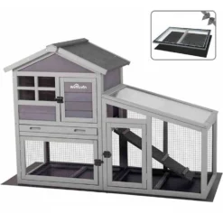Aivituvin 38.1-in Indoor & Outdoor Rabbit Hutch -MiniMates Shop 308168 PT4. AC SS1800 V1630098106